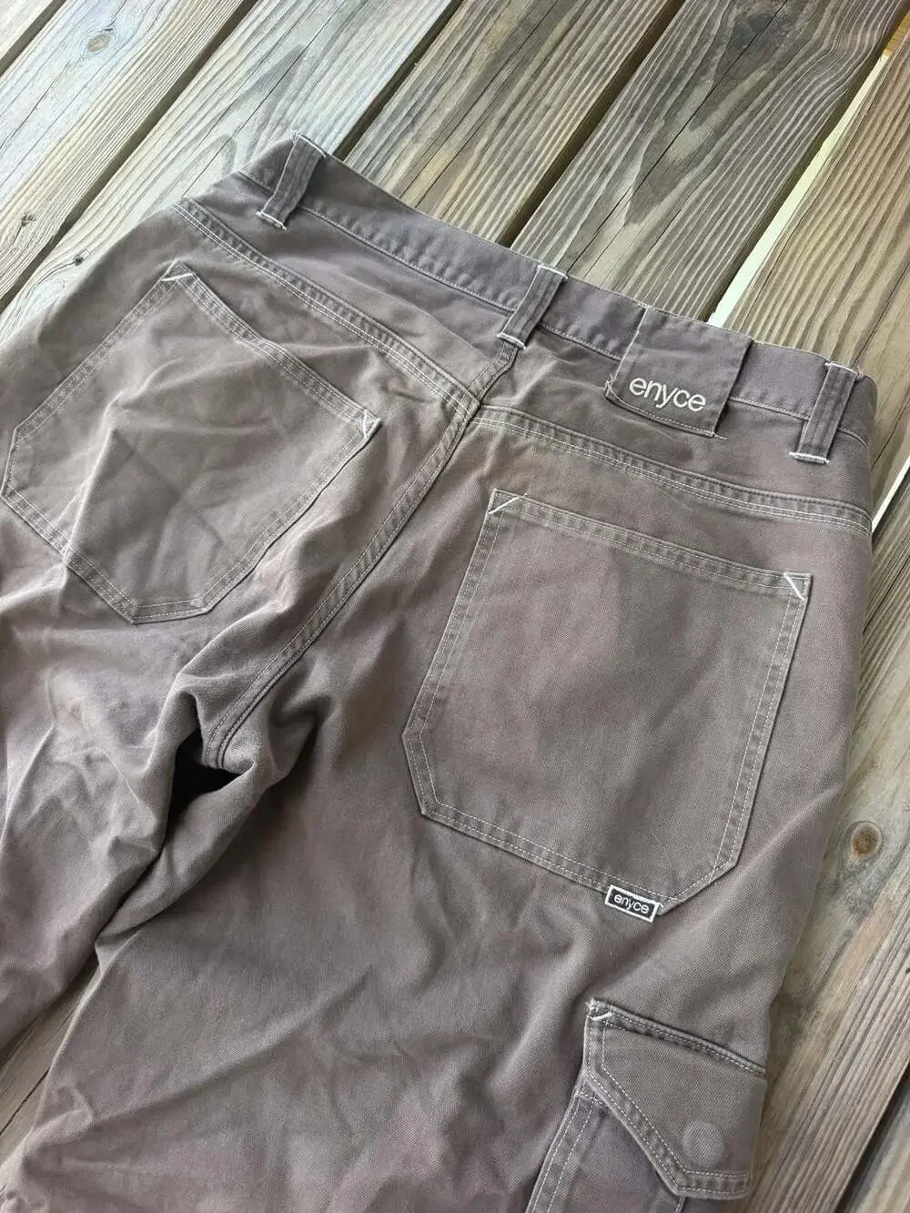 Enyce Cargo Shorts Size 36 Brown Cotton Skate Y2K Grunge